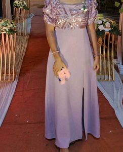 Lilac Sequin Top Maxi Dress