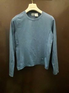 Blue Long Sleeve Workout Top