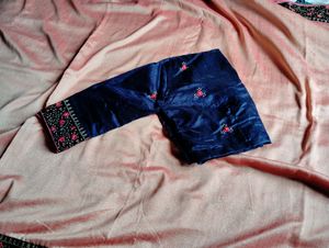 Party wear Poly Slik saree with embellishments