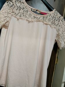 Peach Lace Top
