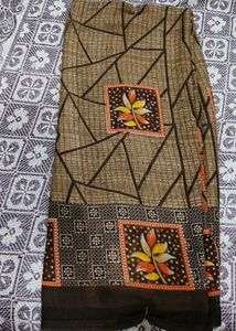 Brown silk saree