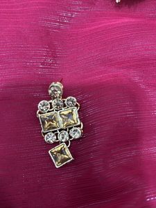 Heavy Stone Work Set With Pendent