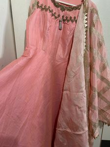 Pink Kurta With Dupatta + Blue Vero Moda Dress