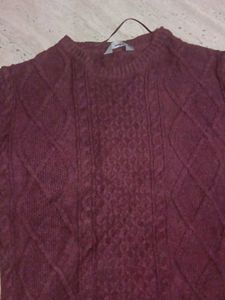 Burgundy Knit Sweater