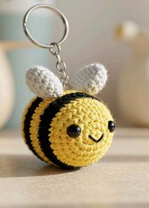 Crochet Bee Keychain