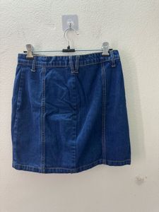 Stradivarius Denim A-Line Skirt