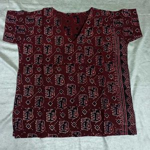 Ethnic Print Kurta Top