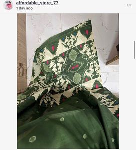 Elegant Green Cotton Saree