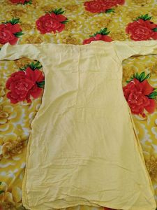 Yellow Embroidered Kurta