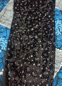 Black side cut dress