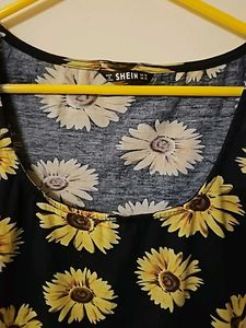 Sunflower Print Top