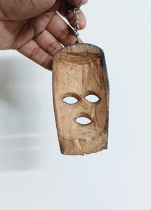 Wooden Mask Keychain