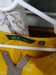 Yellow Short kurti/top