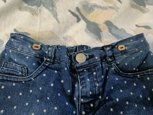 Cute Polka Dot Denim Shorts