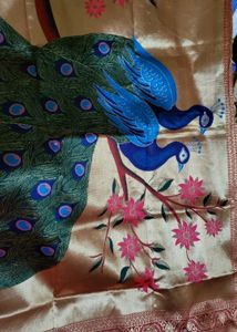 Women's Silk Blend Woven Saree With Blouse Piece