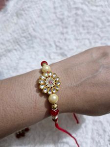Beautiful Kundan Rakhi For Couple