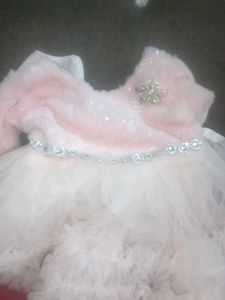Pink Dress with Rhinestone Detail