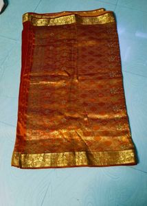 Orange Colour Pure Kanchipattu Saree