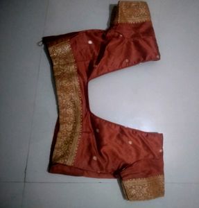 Floral Orange Saree
