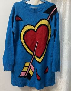 Blue Heart Arrow Knit Sweater