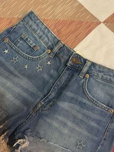Star Denim Shorts