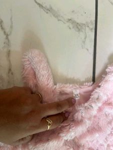 Baby Pink Fur Dress For 3-5 Year Old Girl