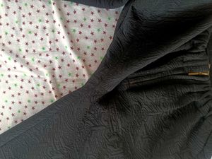 Textured Black Pants