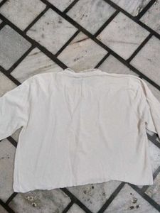 White Blouse with Lace Detail