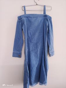 Denim Cold Shoulder Dress