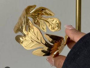 Gold Leaf Cuff Bracelet