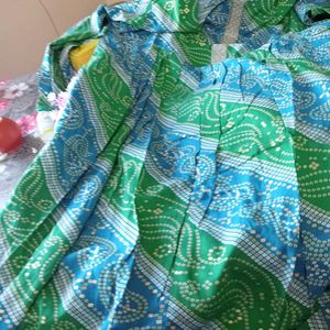 (New)Green &amp; Blue Printed Kurta