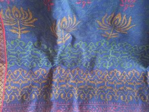 Biba Blue Lotus Print Kurta Set