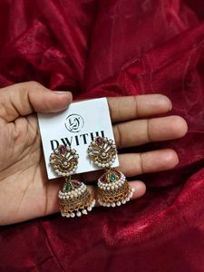 Dwithi Jhumka Earrings