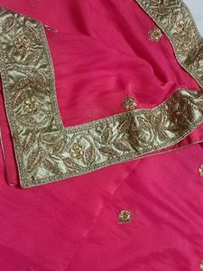 Elegant Pink DhupChav Shaded Dupatta With Border
