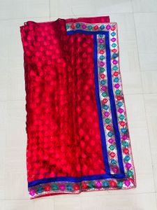 Elegant New Red Silk Saree