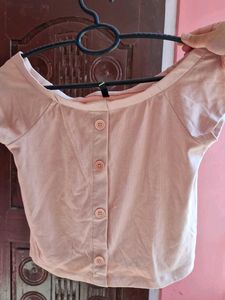 Pink Off-Shoulder Top