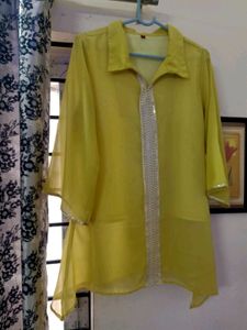 WOMEN'S Elegant Yellow Tunic Top