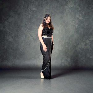 Elegant Black Saree with Embellishments