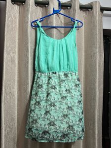 Mint Green Floral Dress