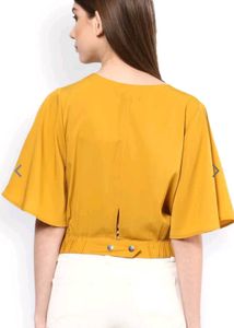 Mustard V-Neck Top