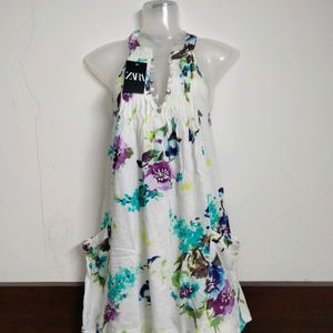 Beautiful Zara Branded Dress 🤍💚🧡