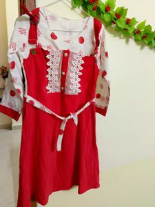 ♥️🤍 Red And White Beautiful Ethentic Top