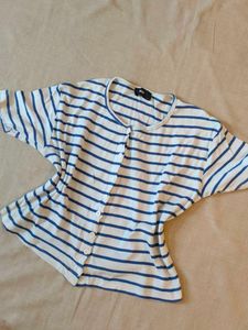Striped Button-Up Top