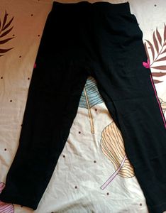 Women Adidas Black & Pink Capri
