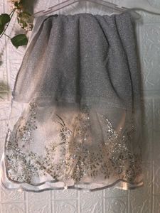 Silver Embellished Dupatta