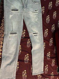 Distressed Light Wash Jeans Only One Use
