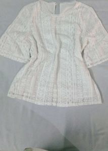 Lace Top with Bell Sleeves