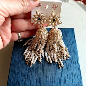 Pearl Jhumka Earrings