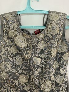 Elegant Grey Ethnic Gown