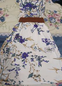 Floral Dress with Belt